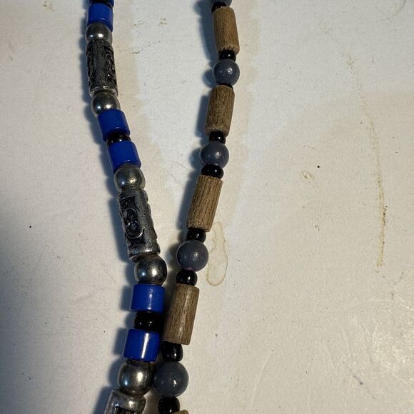 Shark Tooth Pendant Beaded Necklaces Bundle Of Three (3) 1@18” 2@16” Used Fair - Picture 9 of 12